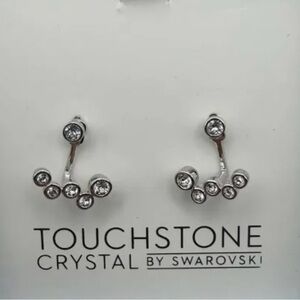 TOUCHSTONE CRYSTAL by Swarovski EARRINGS, To and Fro Earrings - RETIRED, NEW.
